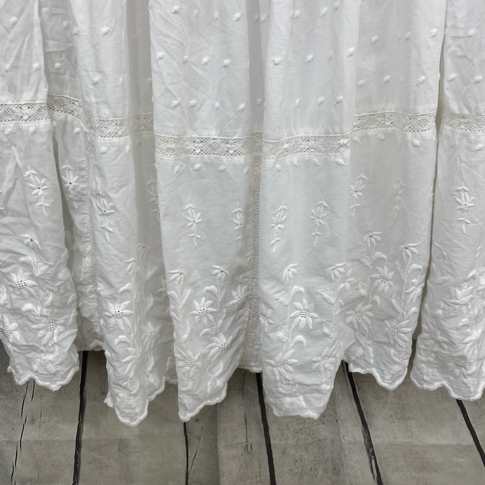 Lauren Ralph Lauren Size 12 Eyelet Off-the-Shoulder Maxi Dress 100% Cotton NWOT - Picture 8 of 13